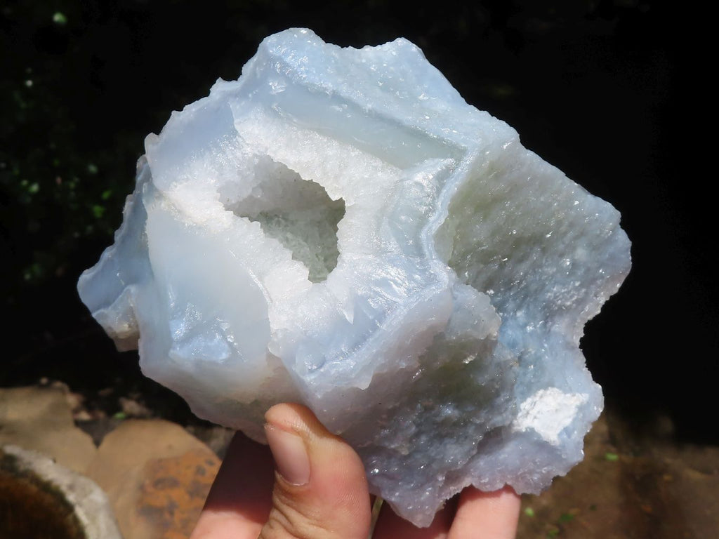 Natural Etched Blue Chalcedony Specimens  x 5 From Malawi - TopRock