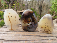 Polished Agate Standing Free Forms x 6 From West Coast, Madagascar
