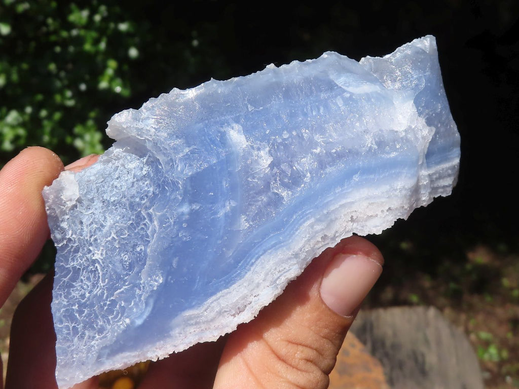 Natural Etched Blue Chalcedony Specimens  x 5 From Malawi - TopRock