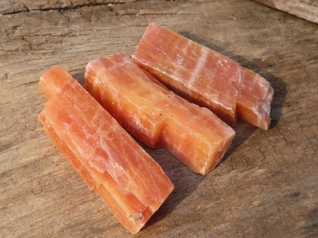 Natural New Sunset Orange Calcite Specimens  x 24 From Spitzkop, Namibia - Toprock Gemstones and Minerals 