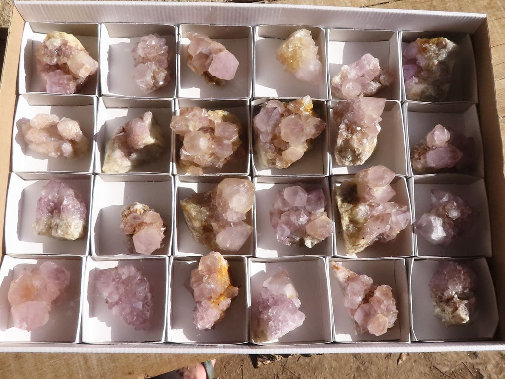 Natural Mixed Spirit Amethyst Quartz Crystals & Clusters  x 24 From Boekenhouthoek, South Africa - Toprock Gemstones and Minerals 