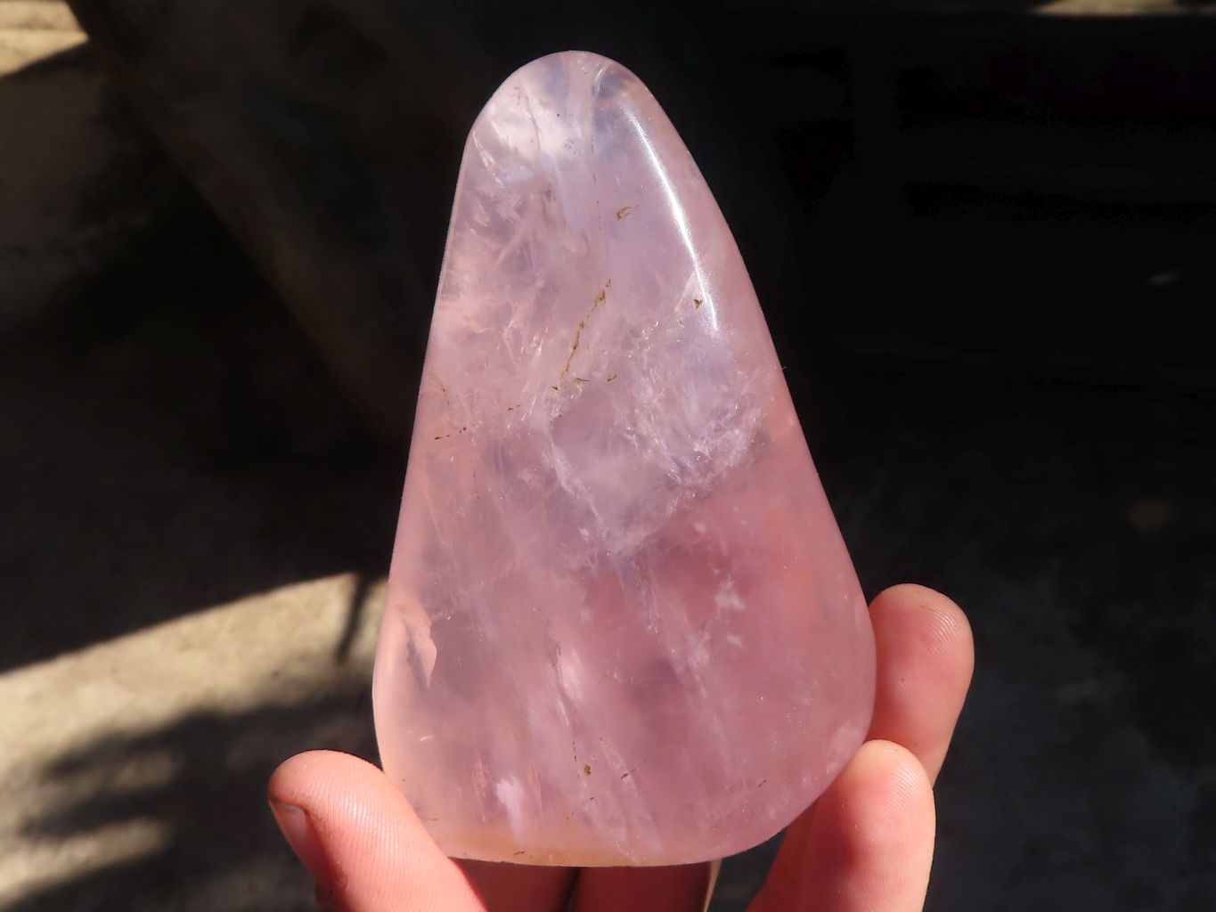 Polished Gemmy Pink Rose Quartz Standing Free Forms x 6 From Antsirabe, Madagascar - Toprock Gemstones and Minerals 