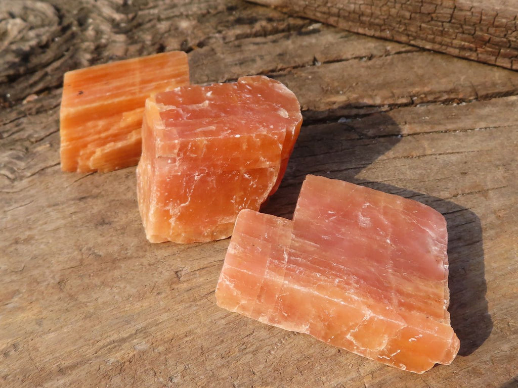 Natural New Sunset Orange Calcite Specimens  x 24 From Spitzkop, Namibia - Toprock Gemstones and Minerals 