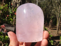 Polished Gemmy Pink Rose Quartz Standing Free Forms x 6 From Antsirabe, Madagascar - Toprock Gemstones and Minerals 