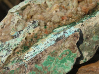 Natural Drusy Coated Chrysocolla & Malachite Dolomite Specimens x 2 From Kakanda, Congo - Toprock Gemstones and Minerals 