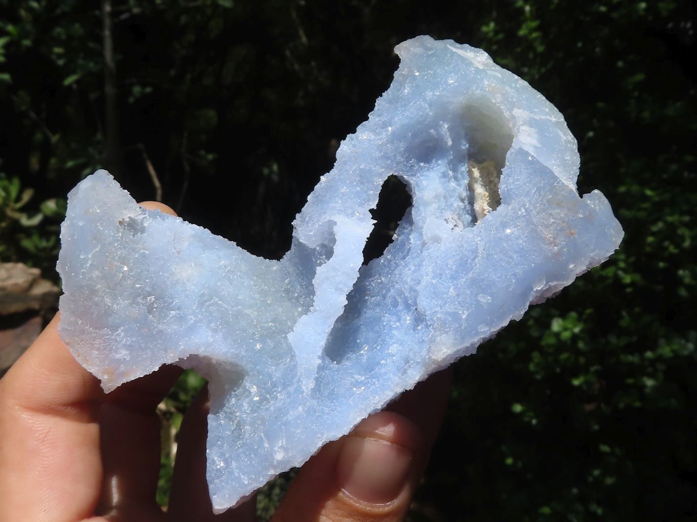 Natural Etched Blue Chalcedony Specimens  x 6 From Malawi - TopRock