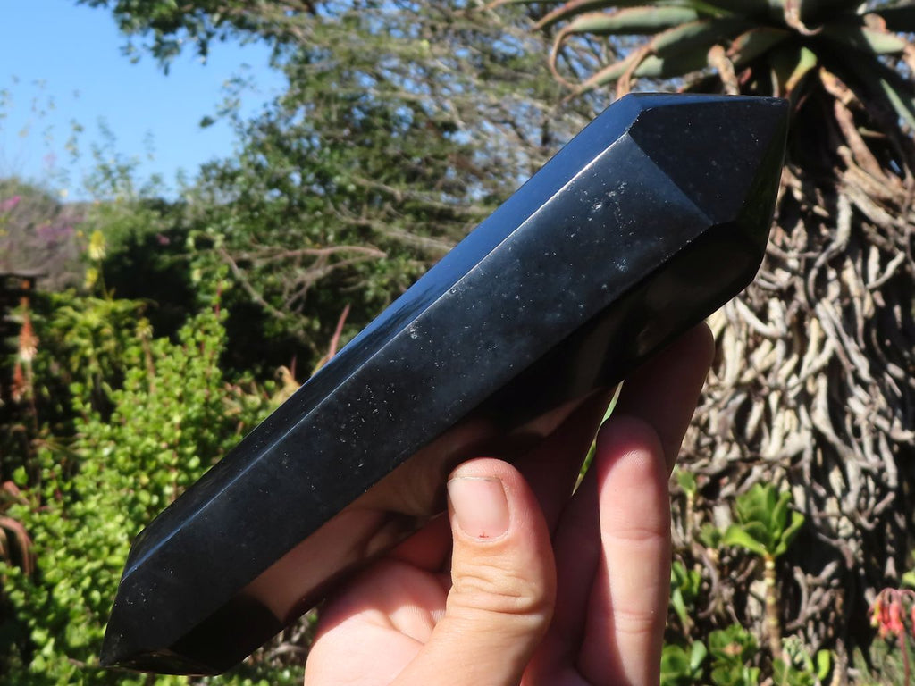 Polished Double Terminated Black Basalt Points  x 3 From Antsirabe, Madagascar - Toprock Gemstones and Minerals 