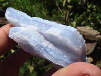 Natural Etched Blue Chalcedony Specimens  x 6 From Malawi - TopRock