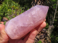 Polished Pink Rose Quartz Points  x 3 From Ambatondrazaka, Madagascar - TopRock