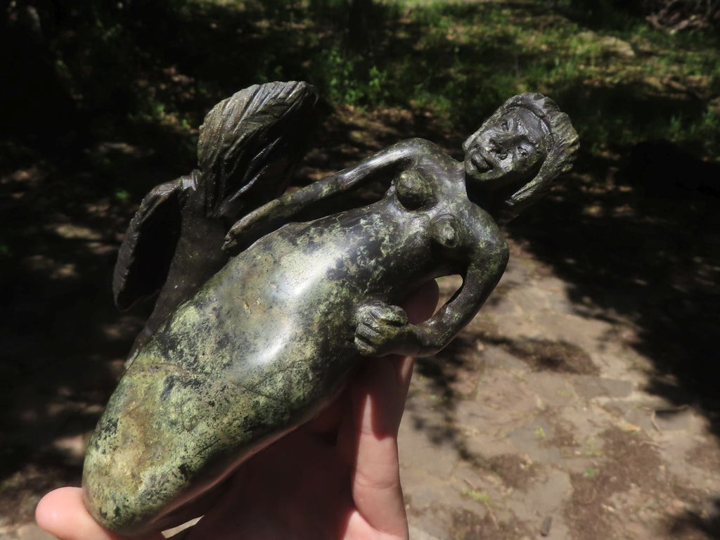 Polished Serpentine African Mermaid Carving  x 1 From Southern Africa - TopRock