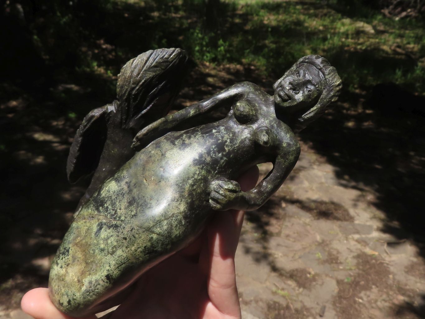 Polished Serpentine African Mermaid Carving  x 1 From Southern Africa - TopRock
