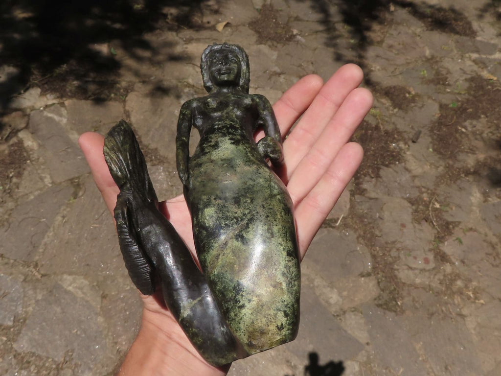 Polished Serpentine African Mermaid Carving  x 1 From Southern Africa - TopRock