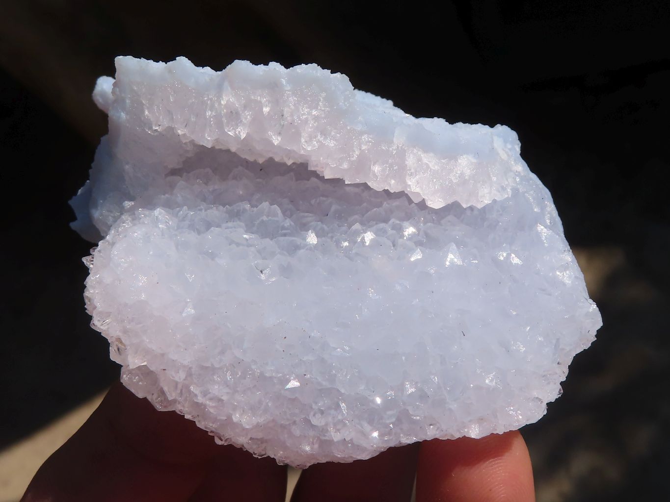 Natural Etched Blue Chalcedony Specimens x 12 From Nsanje, Malawi - Toprock Gemstones and Minerals 