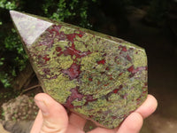 Polished Dragons (Epidote & Piedmontite) Bloodstone Points  x 2 From Tshipise, South Africa - TopRock