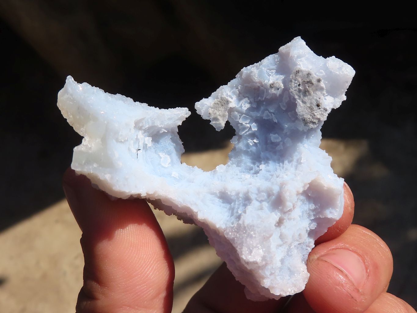 Natural Etched Blue Chalcedony Specimens x 12 From Nsanje, Malawi - Toprock Gemstones and Minerals 