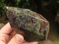 Polished Dragons (Epidote & Piedmontite) Bloodstone Points  x 2 From Tshipise, South Africa - TopRock