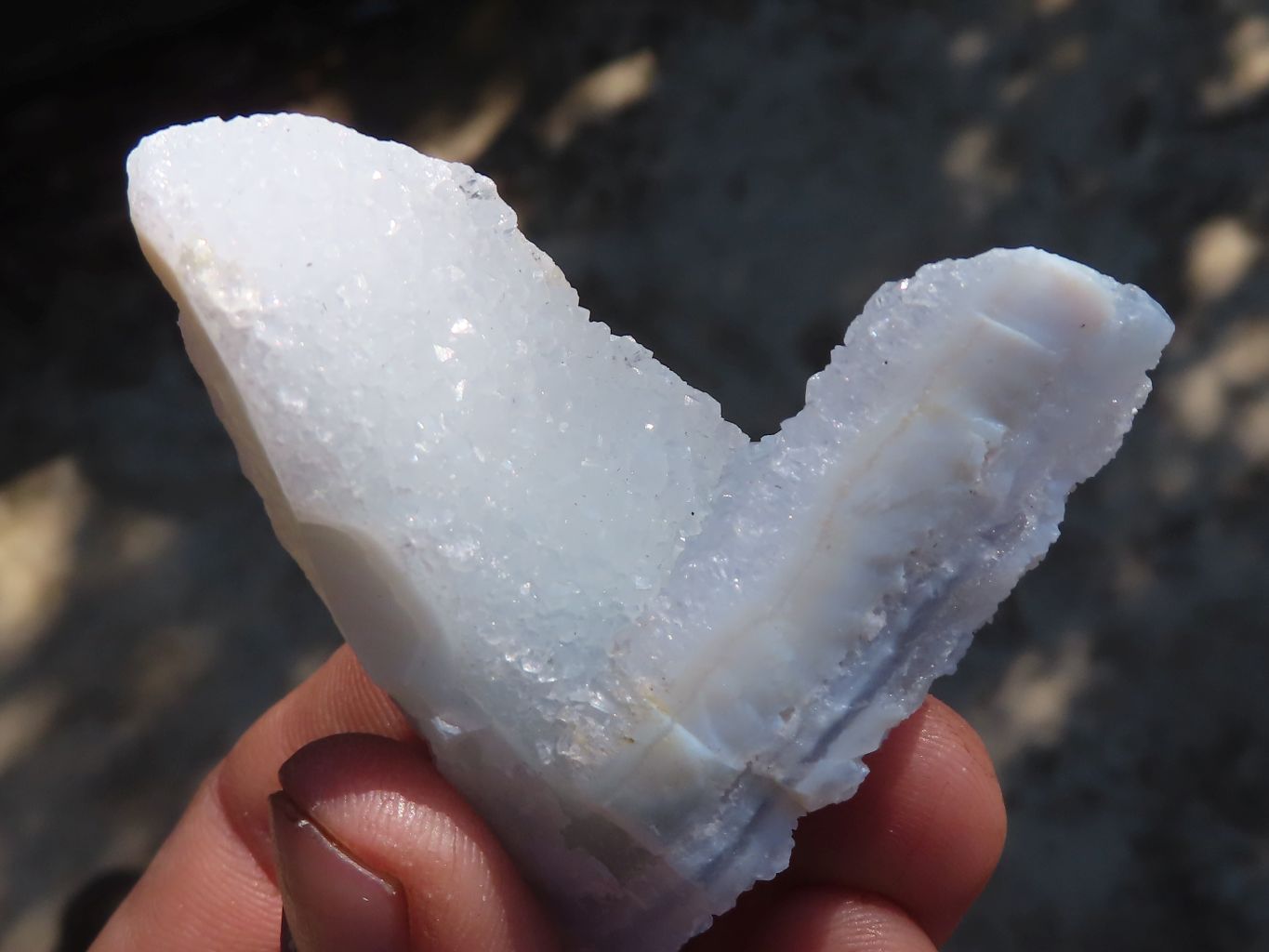 Natural Etched Blue Chalcedony Specimens x 12 From Nsanje, Malawi - Toprock Gemstones and Minerals 