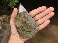 Polished Dragons (Epidote & Piedmontite) Bloodstone Points  x 2 From Tshipise, South Africa - TopRock