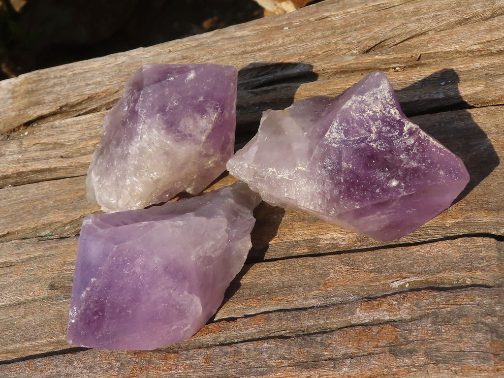 Natural Single Jacaranda Amethyst Crystals x 12 From Mumbwe, Zambia - Toprock Gemstones and Minerals 