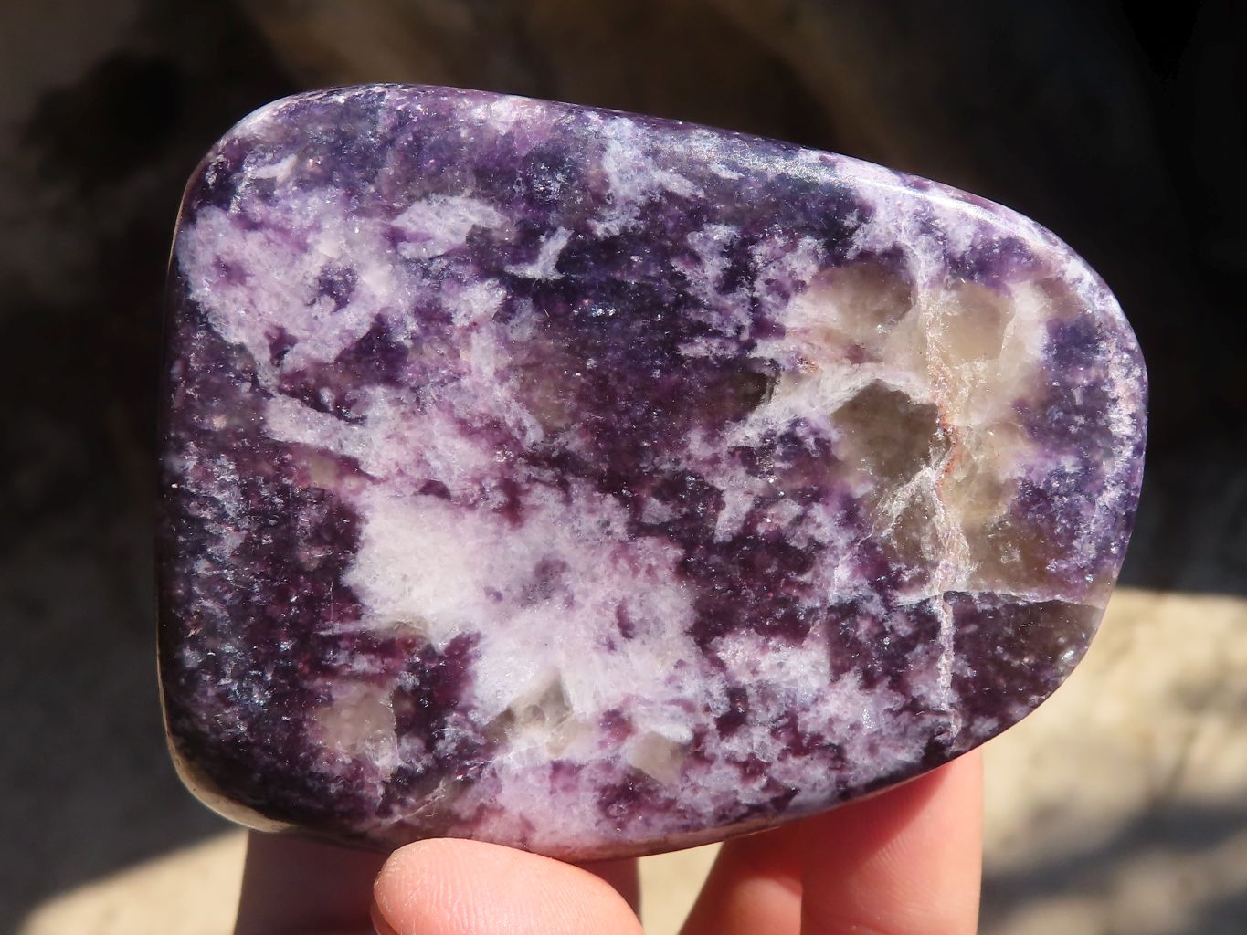 Polished Purple Lepidolite Free Forms  x 6 From Zimbabwe - Toprock Gemstones and Minerals 