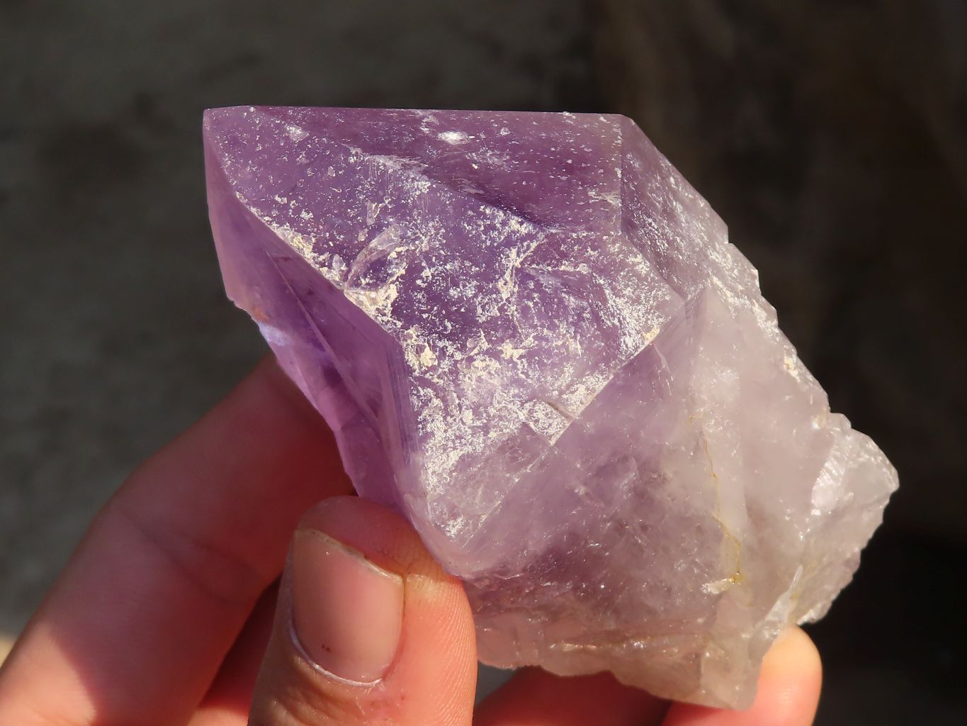 Natural Single Jacaranda Amethyst Crystals x 12 From Mumbwe, Zambia - Toprock Gemstones and Minerals 