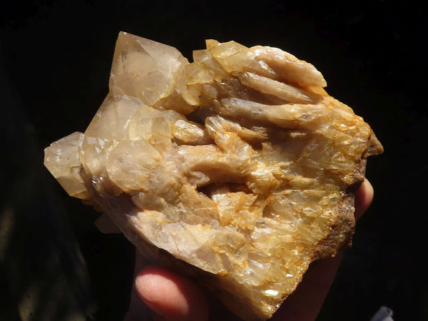 Natural Cascading White Phantom Quartz Clusters  x 3 From Luena, Congo - Toprock Gemstones and Minerals 