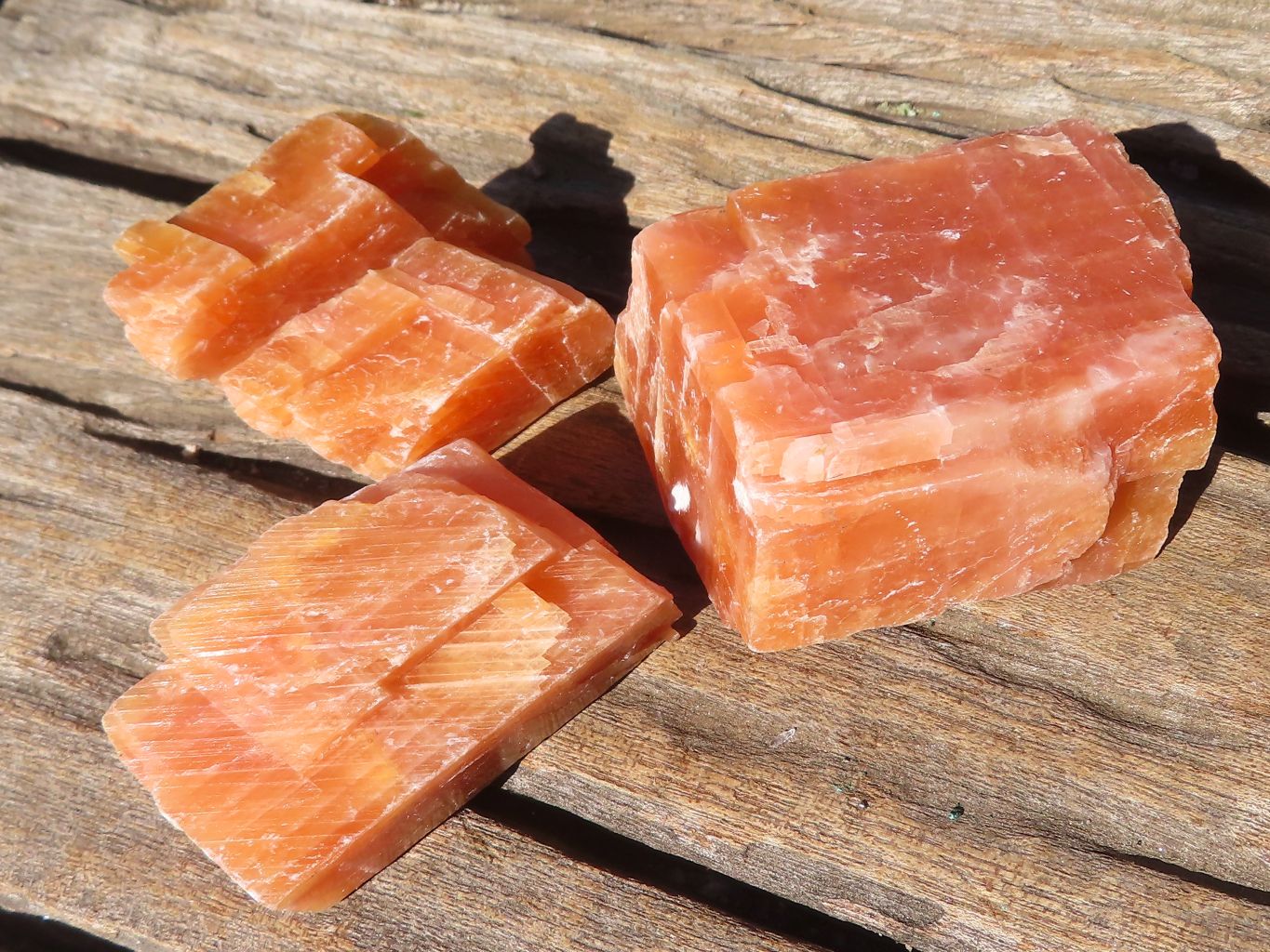 Natural New Sunset Orange Calcite Specimens  x 24 From Spitzkop, Namibia - Toprock Gemstones and Minerals 
