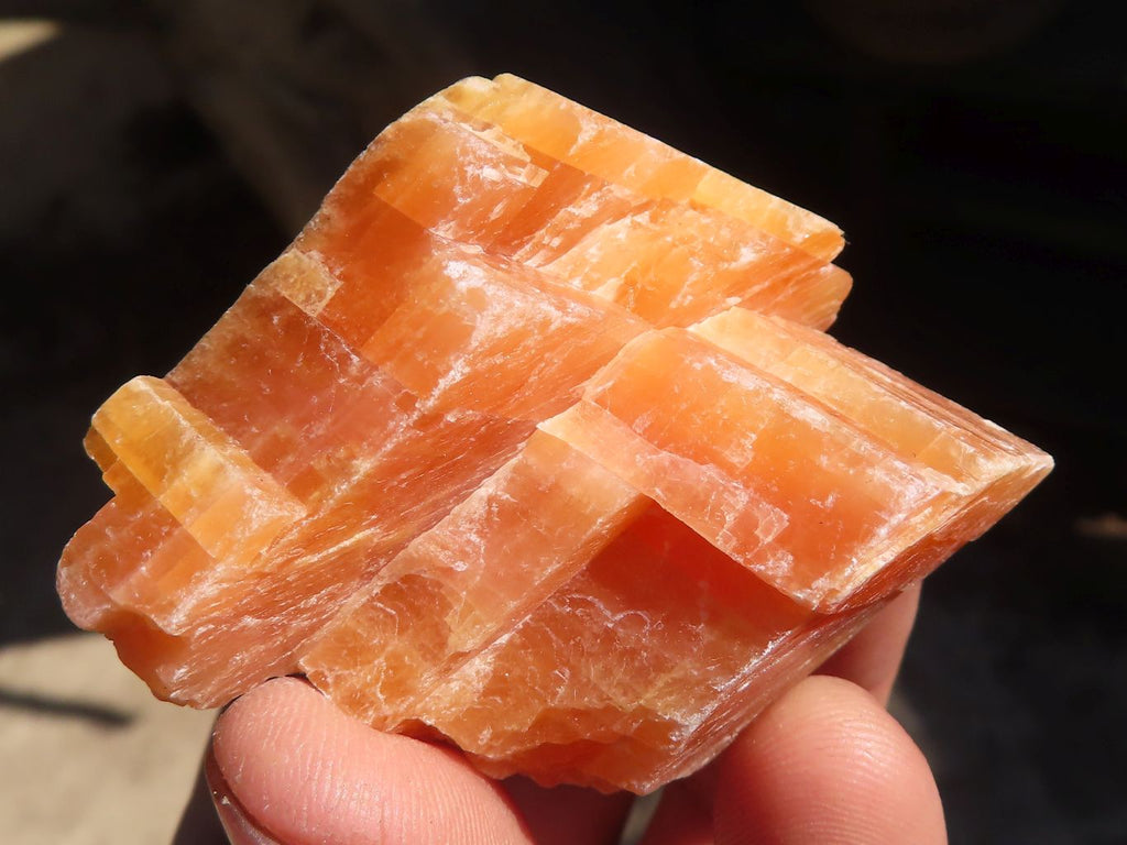Natural New Sunset Orange Calcite Specimens  x 24 From Spitzkop, Namibia - Toprock Gemstones and Minerals 