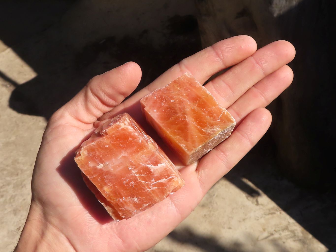 Natural New Sunset Orange Calcite Specimens  x 24 From Spitzkop, Namibia - Toprock Gemstones and Minerals 