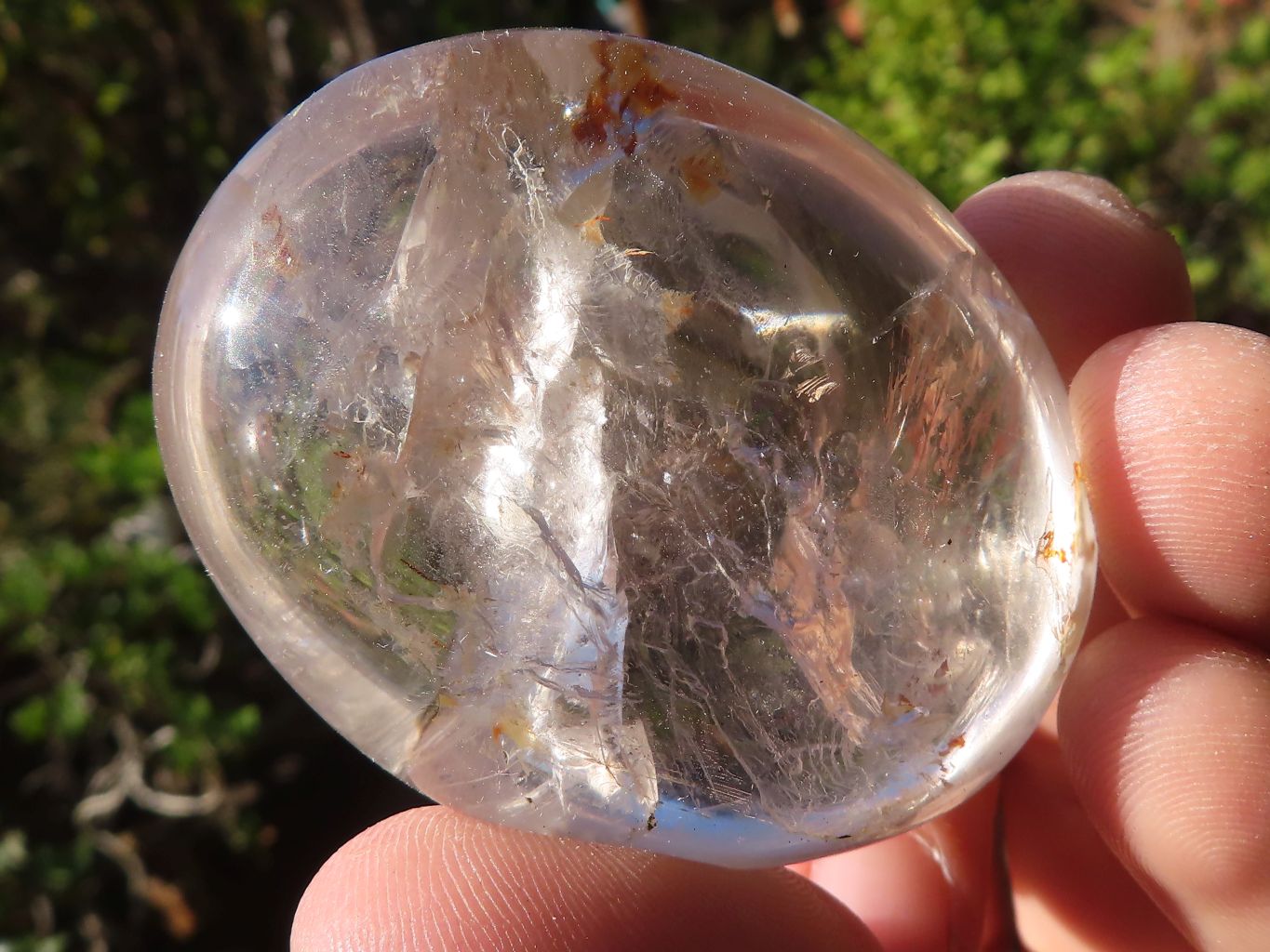 Polished Semi Optic Clear Quartz Galet / Palm Stones x 12 From Madagascar - Toprock Gemstones and Minerals 