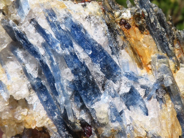 Natural Blue Kyanite Matrix Specimens (One With Pyrope Garnet) x 3 From Karoi, Zimbabwe - TopRock