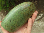 Polished Green Chrysoprase Point & Standing Free Form  x 2 From Madagascar - Toprock Gemstones and Minerals 