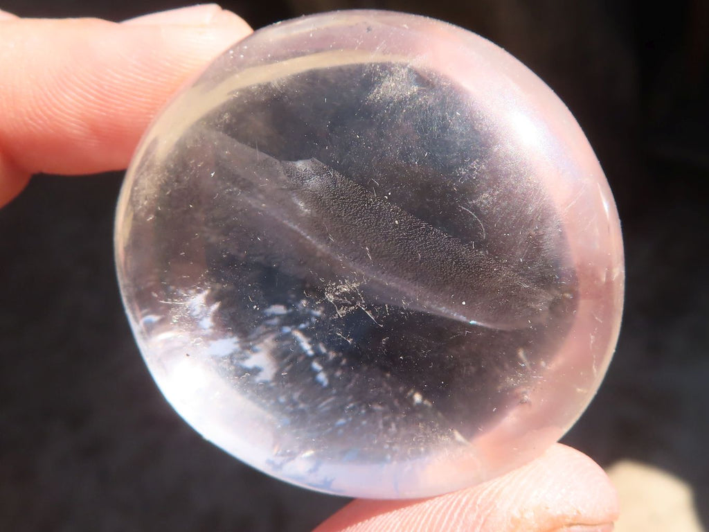 Polished Semi Optic Clear Quartz Galet / Palm Stones x 12 From Madagascar - Toprock Gemstones and Minerals 