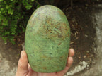 Polished Green Chrysoprase Point & Standing Free Form  x 2 From Madagascar - Toprock Gemstones and Minerals 