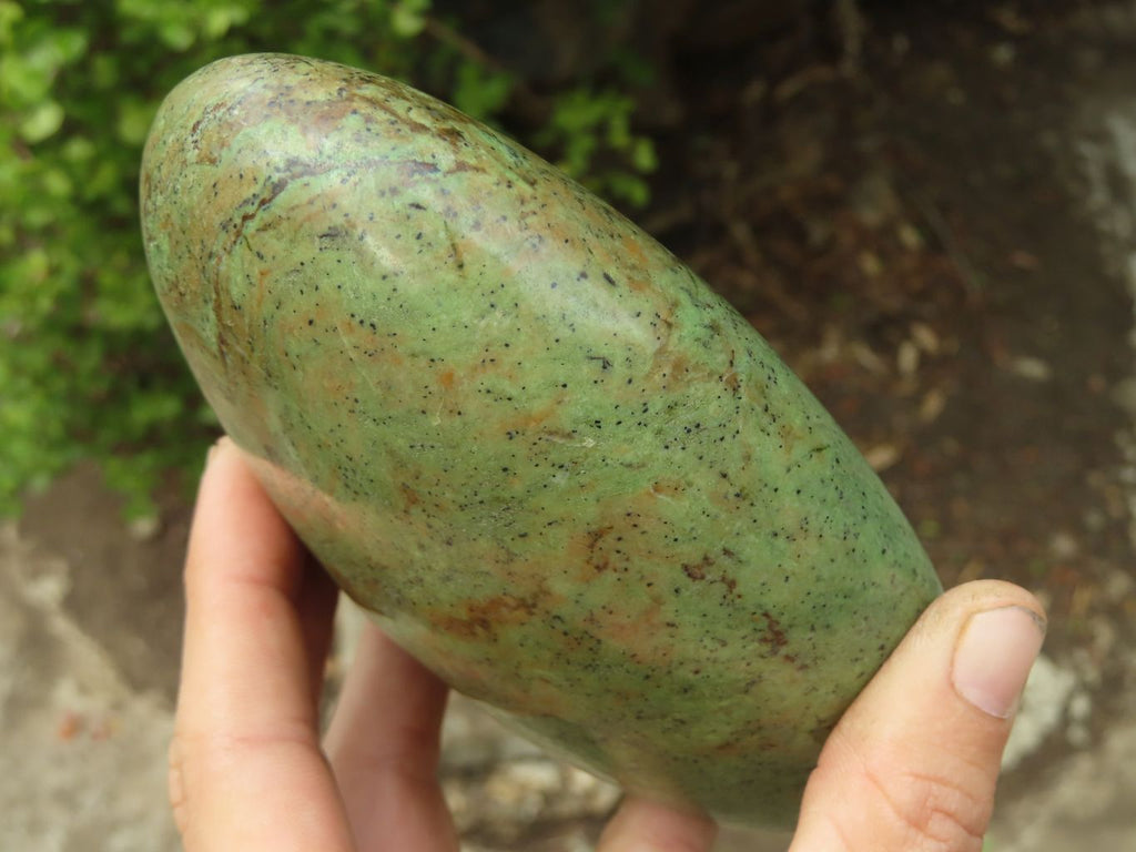 Polished Green Chrysoprase Point & Standing Free Form  x 2 From Madagascar - Toprock Gemstones and Minerals 