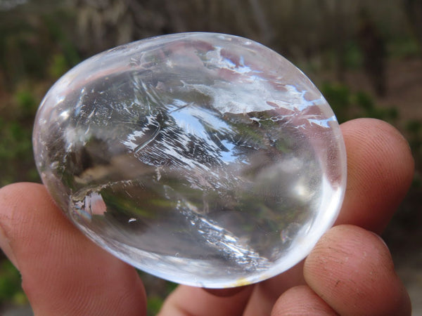 Polished Clear Quartz Galet / Palm Stones x 18 From Madagascar - Toprock Gemstones and Minerals 