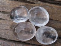 Polished Clear Quartz Galet / Palm Stones x 18 From Madagascar - Toprock Gemstones and Minerals 