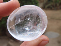 Polished Clear Quartz Galet / Palm Stones x 18 From Madagascar - Toprock Gemstones and Minerals 