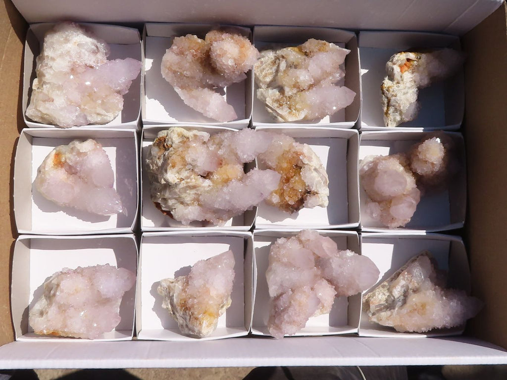 Natural Spirit Amethyst Quartz Clusters x 12 From Boekenhouthoek, South Africa - Toprock Gemstones and Minerals 