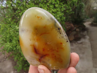 Polished Dendritic Agate Standing Free Forms  x 6 From Moralambo, Madagascar - Toprock Gemstones and Minerals 