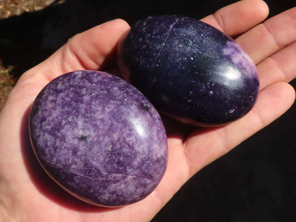 Polished Purple Lepidolite Free Forms  x 6 From Zimbabwe - Toprock Gemstones and Minerals 