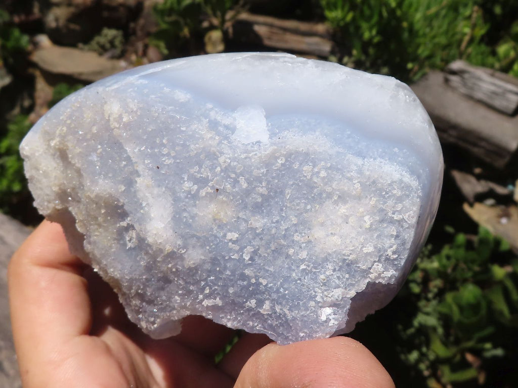 Polished Blue Lace Agate Standing Free Forms  x 3 From Malawi - TopRock