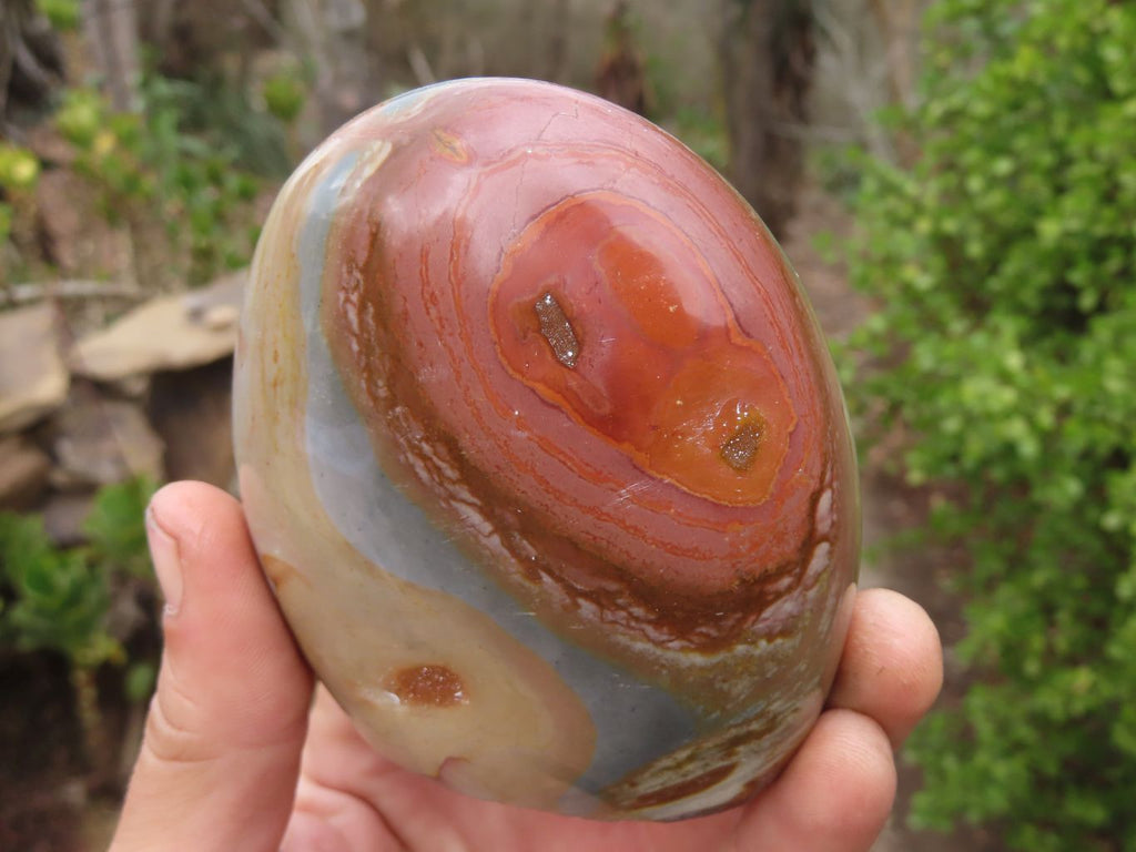 Polished Polychrome Jasper Standing Free Forms  x 3 From Madagascar - Toprock Gemstones and Minerals 