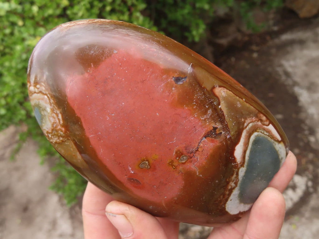 Polished Polychrome Jasper Standing Free Forms  x 3 From Madagascar - Toprock Gemstones and Minerals 