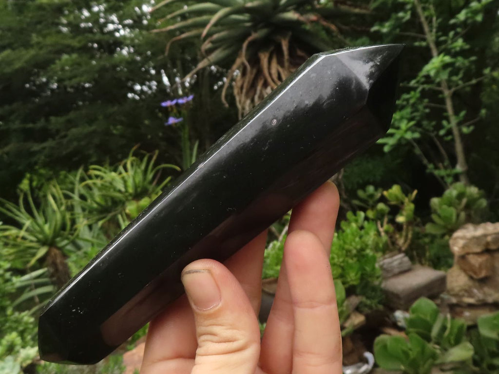 Polished Black Basalt Double Terminated Points  x 4 From Madagascar - TopRock