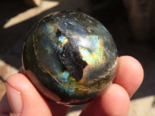 Polished Mini Labradorite Spheres  x 12 From Tulear, Madagascar - Toprock Gemstones and Minerals 