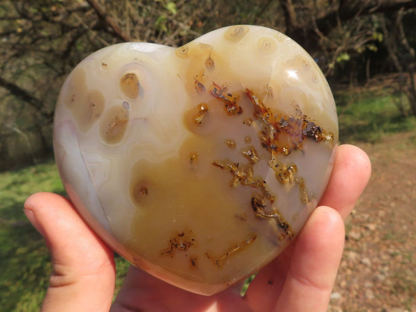 Polished Lovely Trio Of Banded Agate Hearts  x 3 From Mandrosonoro, Madagascar - TopRock