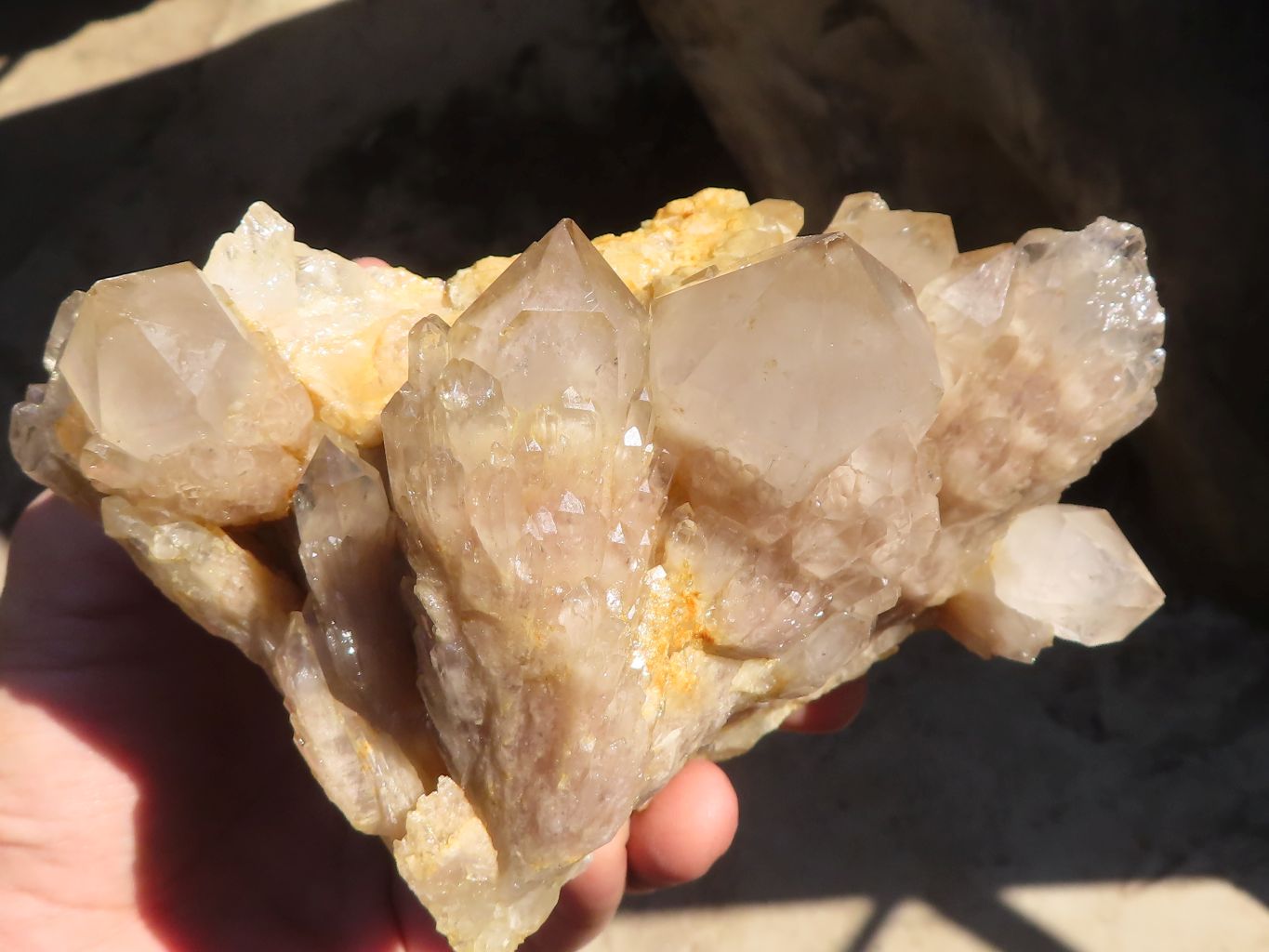 Natural Cascading Smokey Quartz Cluster  x 1 From Luena, Congo - Toprock Gemstones and Minerals 