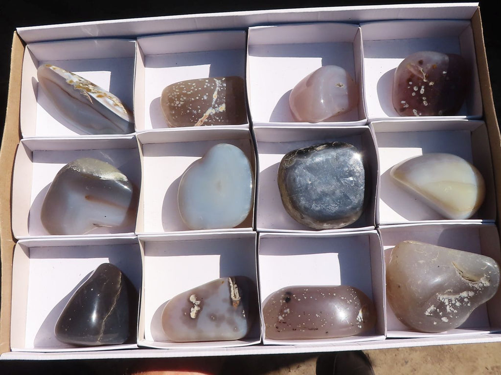 Polished Mixed Selection Of Agate Free Forms  x 12 From Zimbabwe - Toprock Gemstones and Minerals 