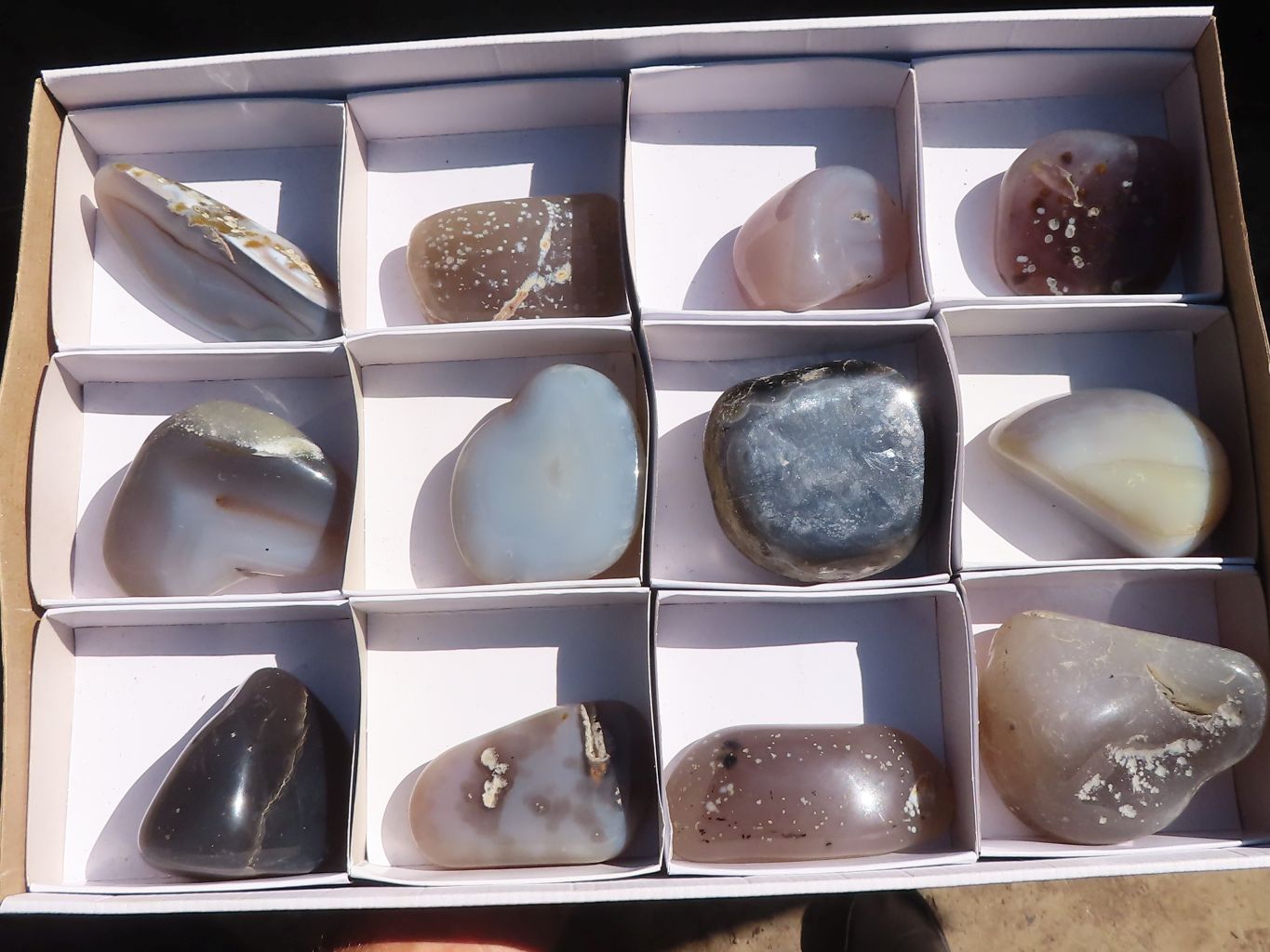 Polished Mixed Selection Of Agate Free Forms  x 12 From Zimbabwe - Toprock Gemstones and Minerals 